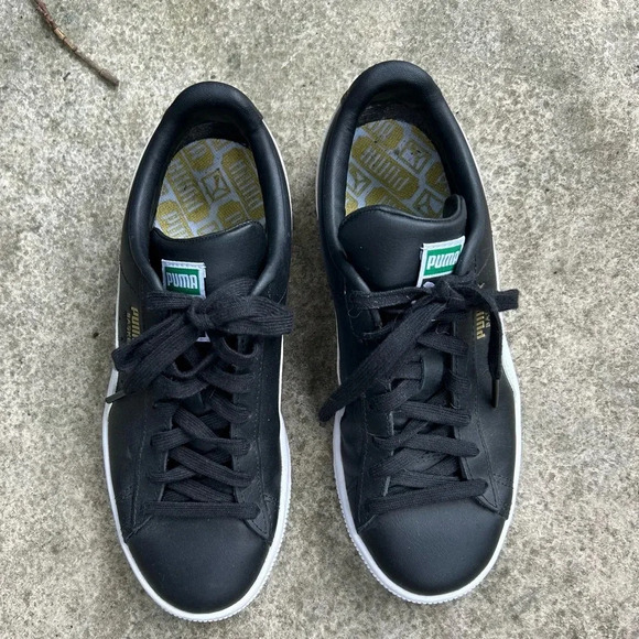 Puma Basket Classic 21Jr Black & White, size 37 (youth  size 5) - Picture 1 of 10